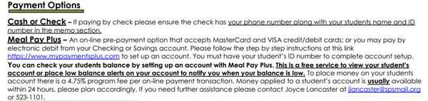 Payment Options