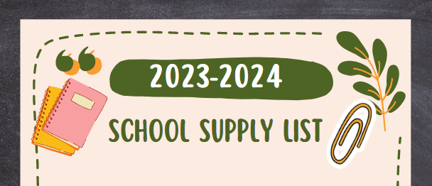  2023-2024 Supply List