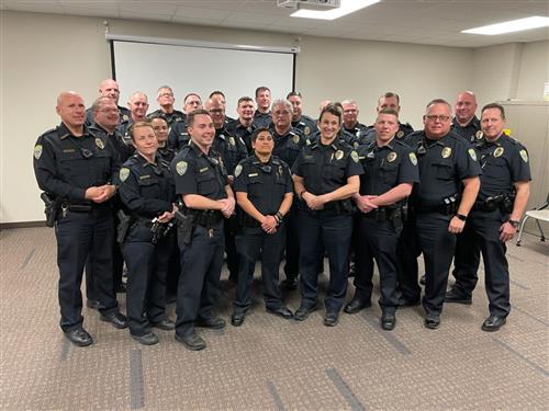 At a special Oath of Office ceremony Feb. 28, 25 officers were commissioned by Board of Education President Dr. Alina Lehnert