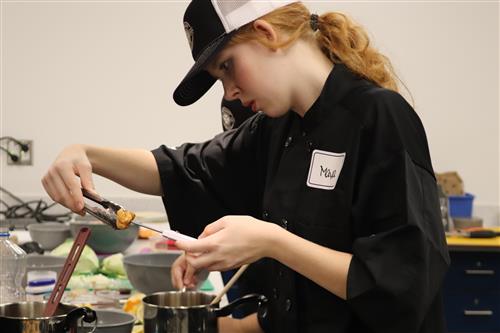 student cooking