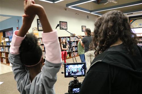 Robberson students filming 